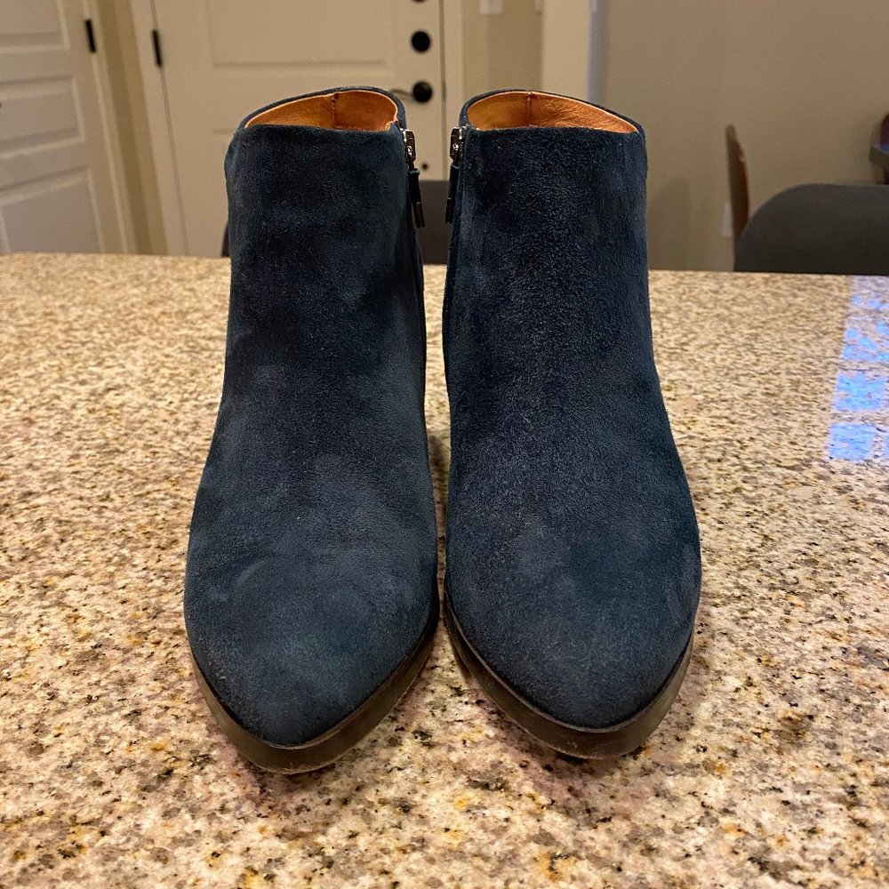 Blue Suede Alberto Fermani Booties - Size 10